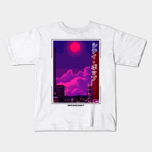 Synthwave Neon Nights - Japanese Streetwear Kids T-Shirt